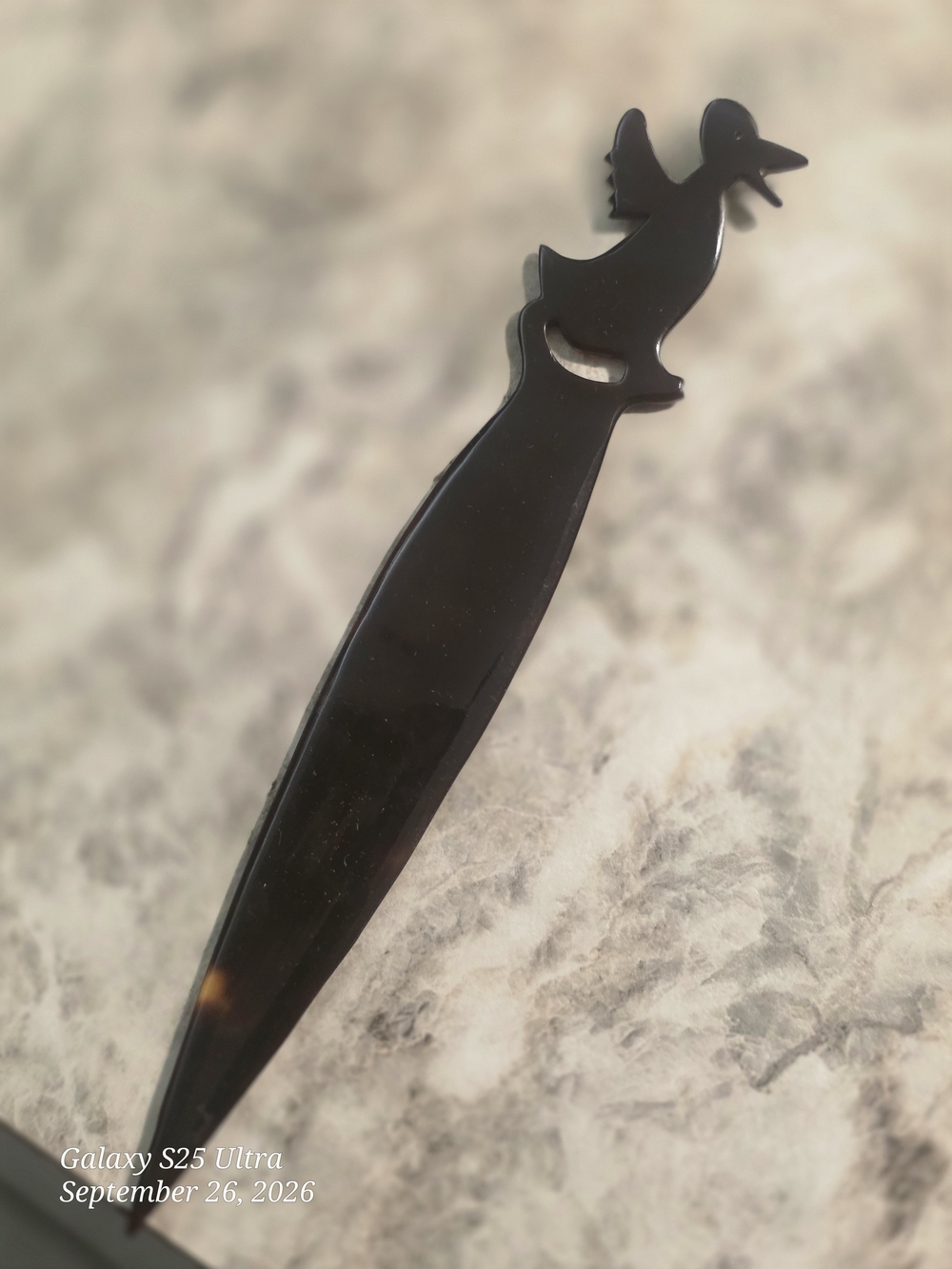 Black Duck Letter Opener Vintage Expensive Material 40yrs Old